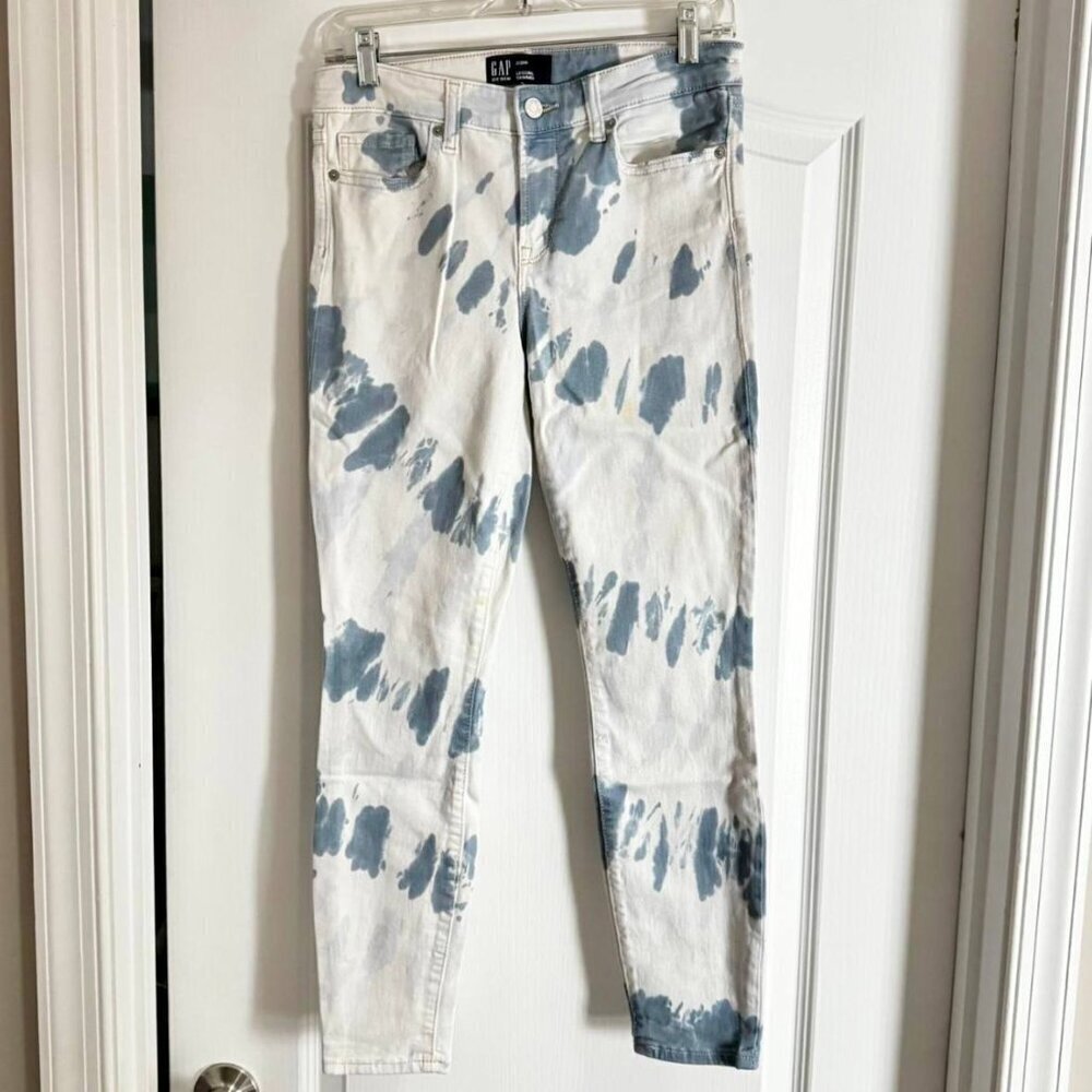GAP Tie-Dye Skinny Stretchy Cotton Blend Jeans – Size 26 - Picture 2 of 5